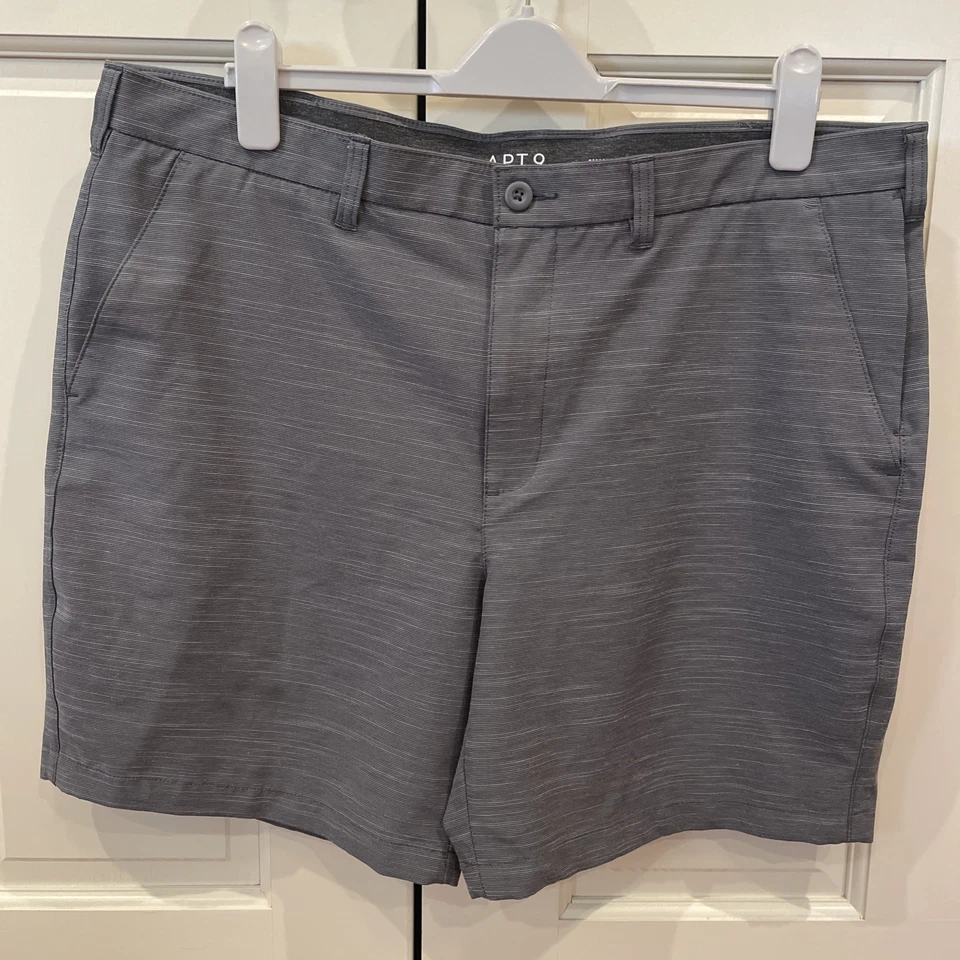 APT. 9 Pantalones Cortos Ligeros Performance Hombre Talla 40 Gris Claro Foto 3 de 4