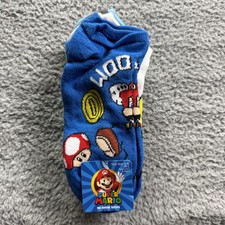 Super Mario Socks Kids One Size Shoe Size 3-10 No-Show 6 Pairs Nintendo Gaming