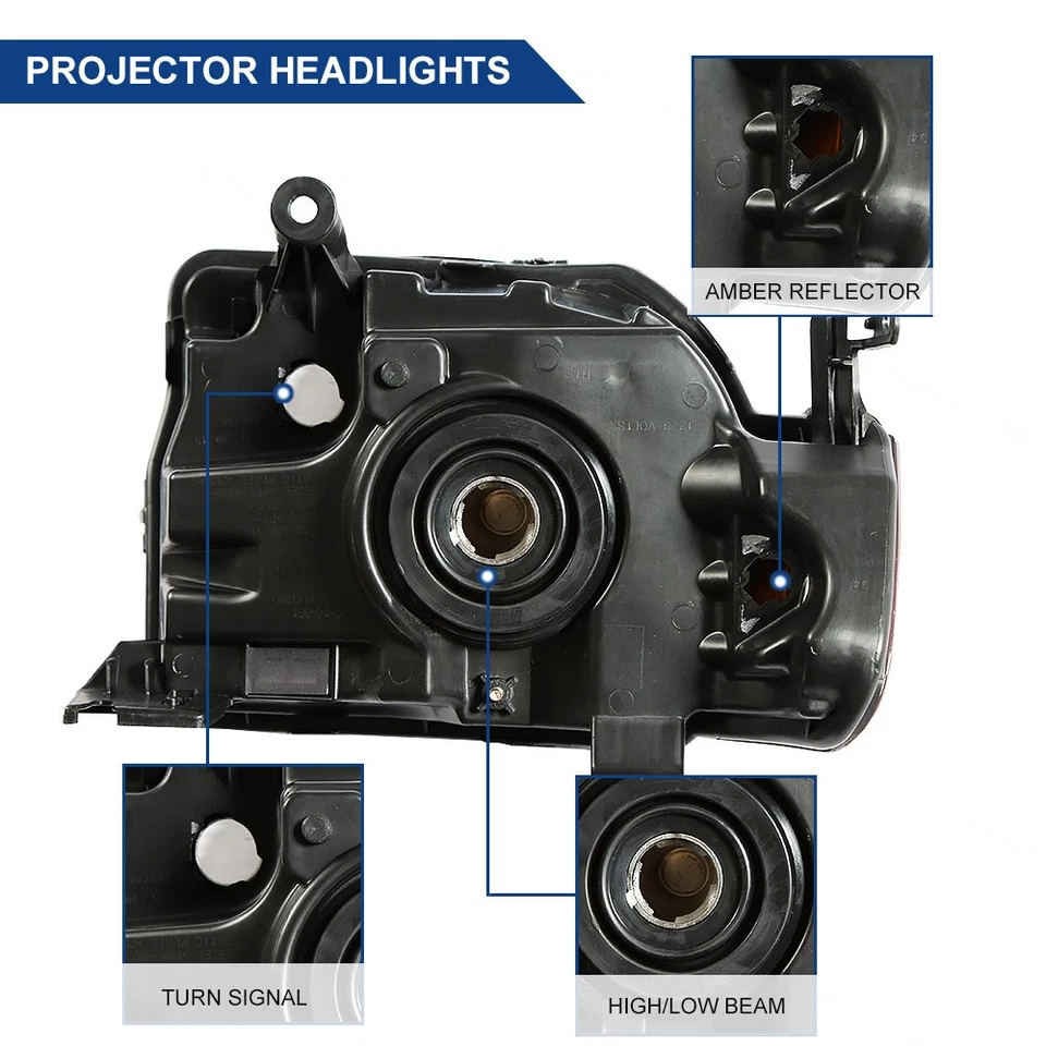 FITS 08-12 FORD ESCAPE OE STYLE CHROME HOUSING AMBER CORNER HEADLIGHT HEAD LAMPS - Image 3 of 4