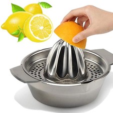 Stainless Steel Lemon Squeezer,Juicer with Bowl lemon juicer, Squeezer