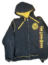    Disney The Lion King Broadway Musical Adult Hoodie Jacket Gray Zip Small