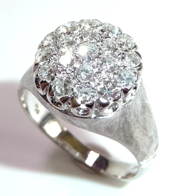 Ring 750 Gold Weißgold Diamanten 0.80 ct. Gr. 56 änderbar 5,7g Italy - Bild 1 von 4