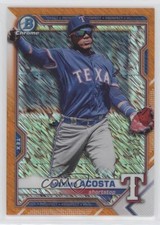 2021 Bowman Chrome Prospects Orange Shimmer Refractor 3/25 Maximo Acosta 9z7