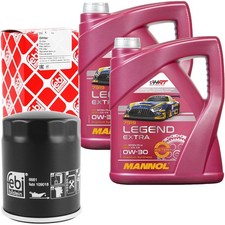 FEBI ÖLFILTER + 10L LITER MANNOL 0W-30 LEGEND EXTRA MOTORÖL 0W30 WSS-M2C950-A