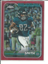 AINIAS SMITH 2024 TOPPS CHROME RED REFRACTOR RC #D/5!!!EAGLES!!!
