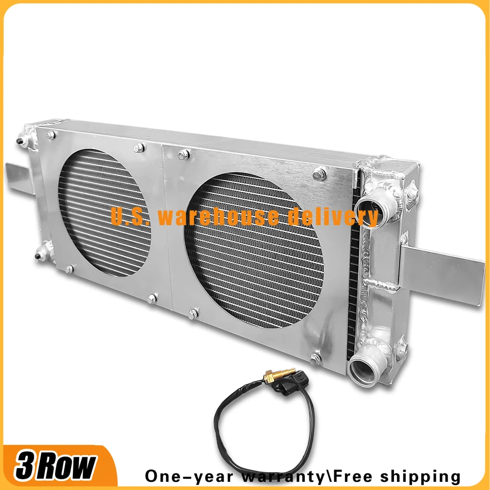 Universal Pocket Tucked Aluminum Radiator For Honda Civic CRX - RH249525 3 Rows - Image 4 of 4