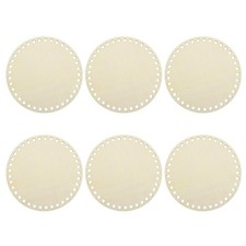 6Pcs Wooden Basket Bottom, 5.91 Round Blank Natural Wood Base Solid Crochet B...