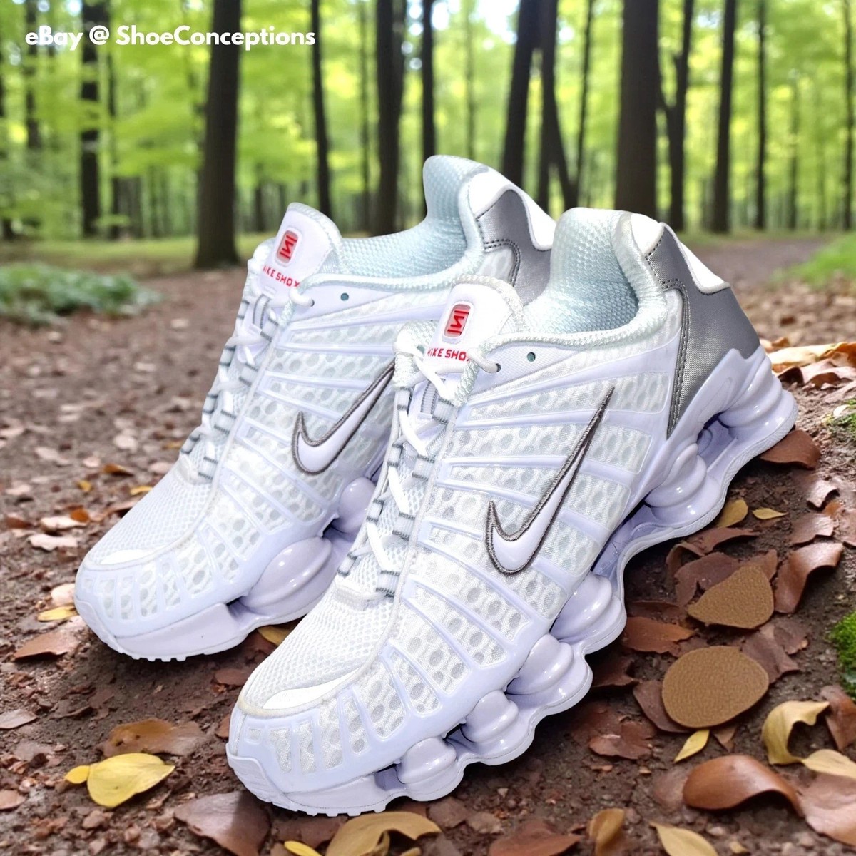 Nike Shox TL OG White Metallic Silver Sneakers Retro AV3595-100 Nike Shox TL OG White Metallic Silver Sneakers Retro AV3595-100