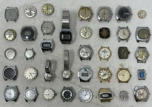 Timex Watch And Parts Lot Watchmakers Liquidation For Parts Or Repair VTG (12)