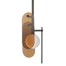 Studio M SM24812AM Megalith 7"W LED Abstract Mini Pendant - Gunmetal