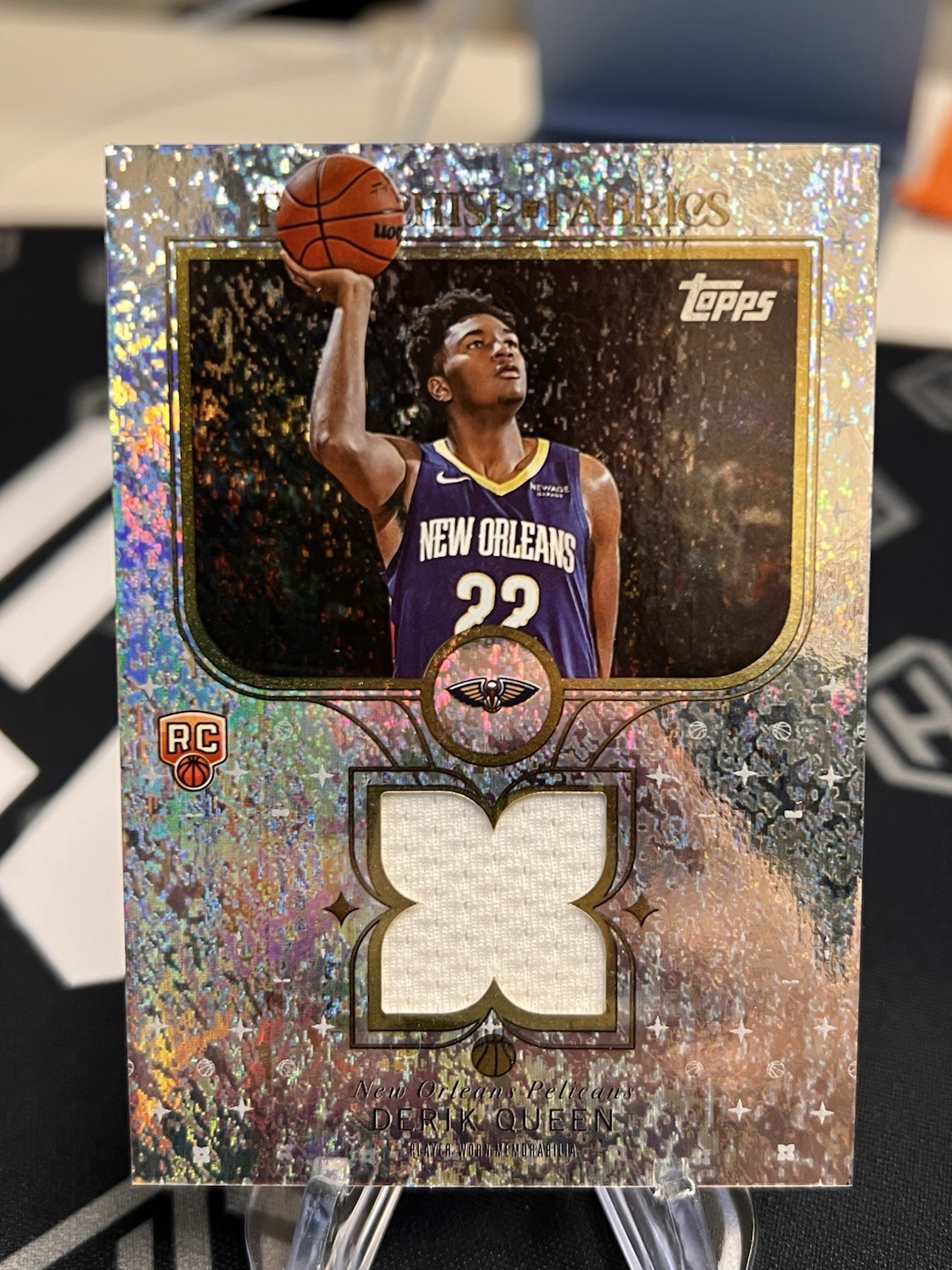 2025-26 Topps #FF-DQ Derik Queen Rookie RC Franchise Fabrics Holo Foil Pelicans