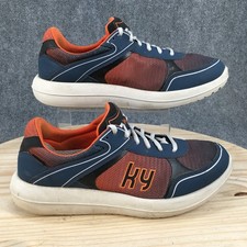 Kybun Shoes Mens 12 Magglingen Sporty Low Top Sneakers Orange Blue Lace Up