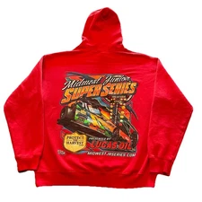 Lucas Oil Drag Racing Hoodie Men’s Medium NHRA Super Series Dragster Sweatshirt