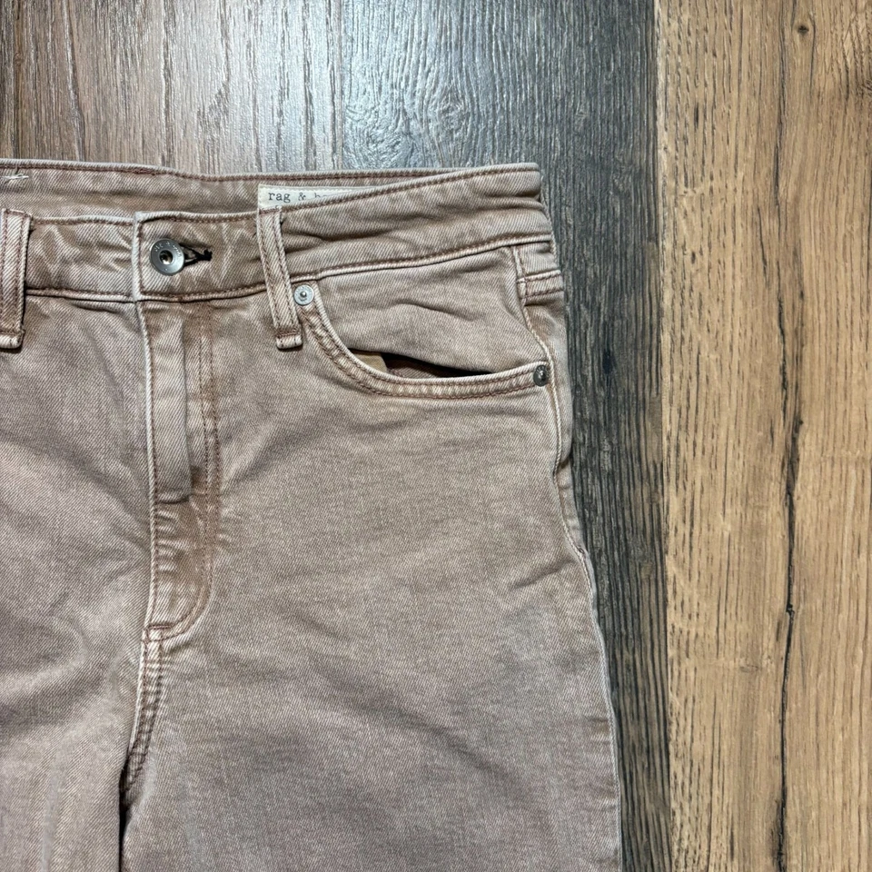 Rag & Bone Nina High Rise Ankle Cigarette Women's Size 28 in Rose Glitz Pink EUC - Image 3 of 4