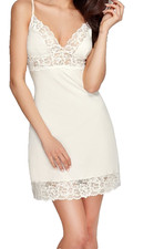 Victoria  s Secret Lace Babydoll Chemise Lingerie Nightwear Cream Medium A003800