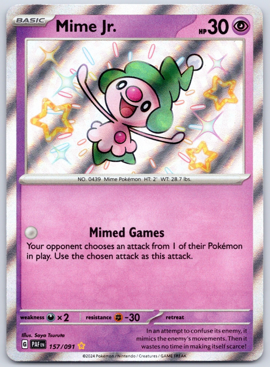 Mime Jr. 157/091 (NM) - SV: Paldean Fates - Pokemon TCG