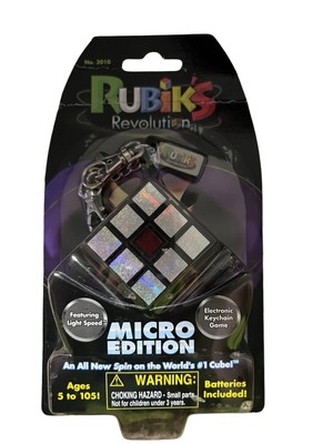 Rubik's Cube Revolution Micro Edition (2007) Electronic Keychain Game New