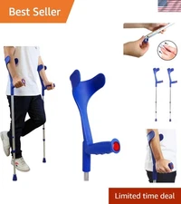 Forearm Crutches for Adults x2 Units, Open Cuff, Adjustable, Aluminum, Walking -
