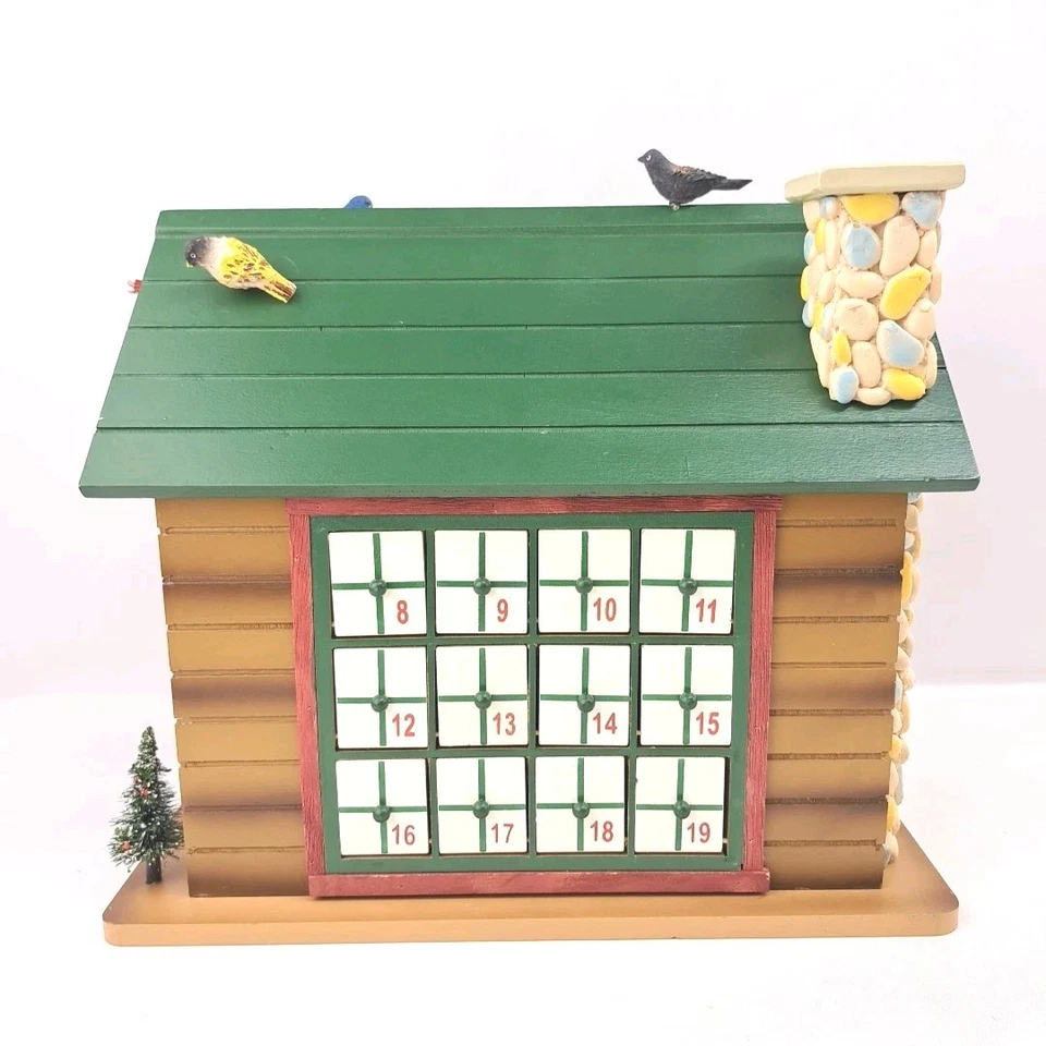 Wooden Cabin Woodland Advent Calendar 24 Doors 18 Adorable Woodland Animals - Изображение 4 из 4