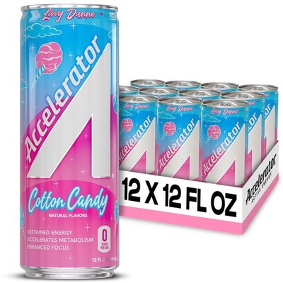 Energy Drink, Cotton Candy 12oz can (12 pack), Zero Sugar, Sustained Energy f...