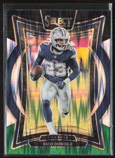 2024 Panini Select #90 Rico Dowdle Black & Green Prizm Shock Dallas Cowboys (A4)