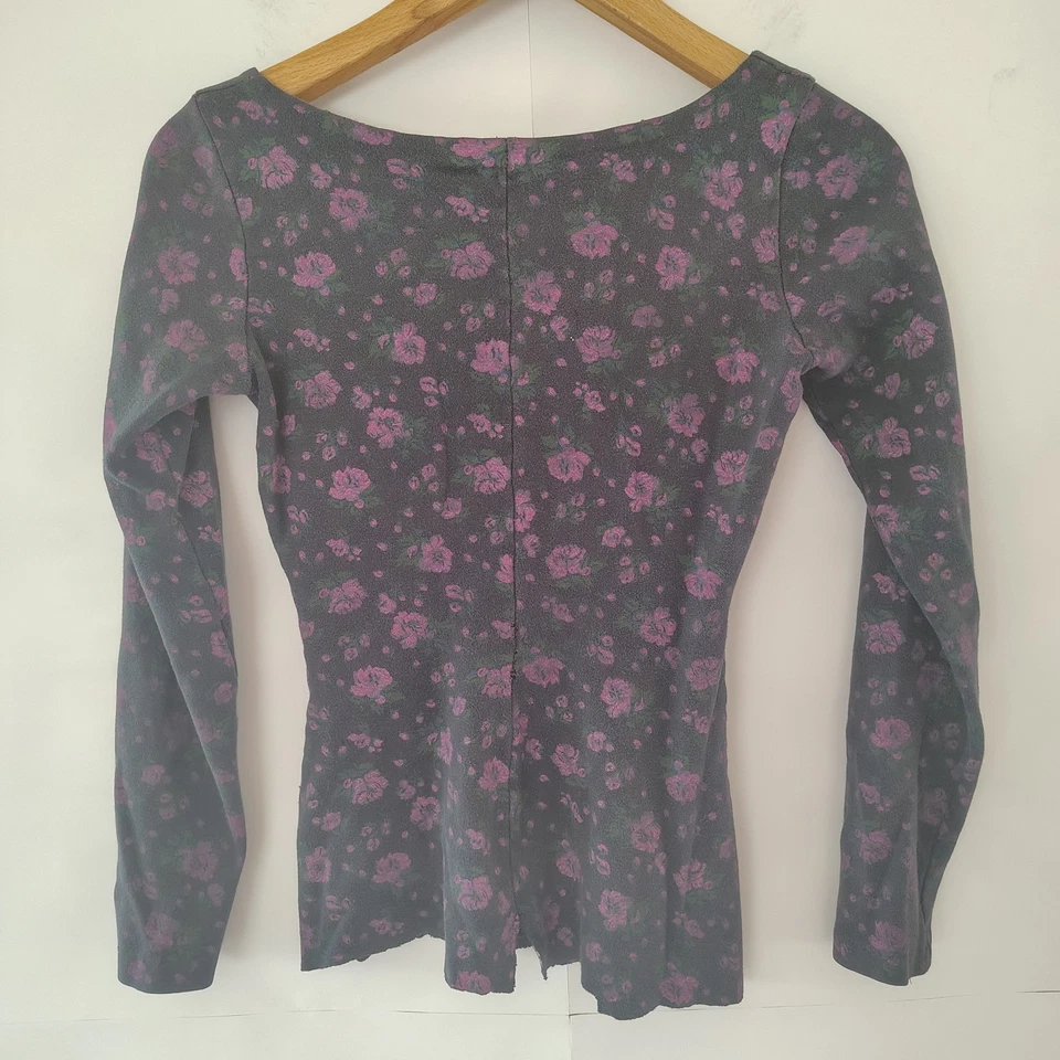 Corsé Top Con Cordones Etiqueta Punk Betsy Johnson Vintage Años 80 Para Mujer Talla S Floral Oscuro Foto 4 de 4