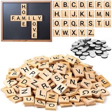 300 PCS Wood Magnetic Letter, Wooden Letter Magnets for Fridge Refrigerator W...