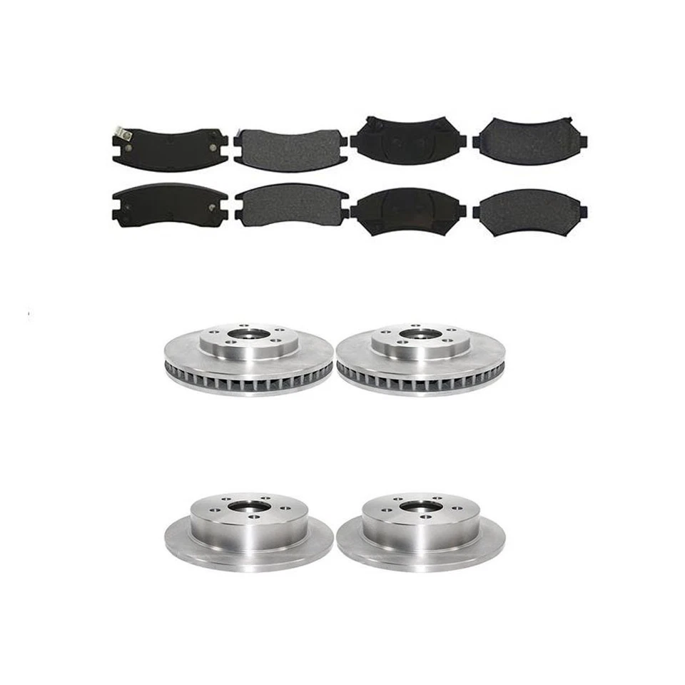 Rotores de freno delanteros + traseros y pastillas de freno de cerámica para Pontiac Grand Prix 1997-1998 Foto 2 de 4