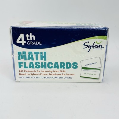 Sylvan Learning 4th Grade Math Flashcards - 240 Cards New SEALED