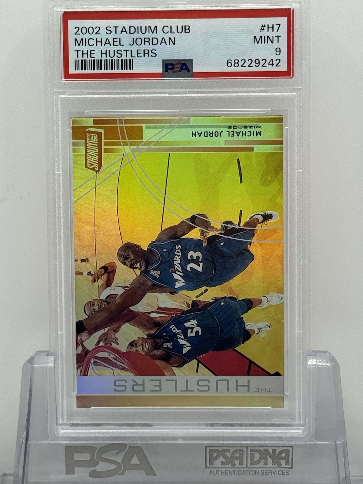 2002 Stadium Club - The Hustlers #H7 Michael Jordan PSA 9