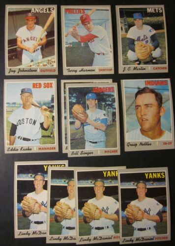 1970 Topps Baseball Singles- Pick Choose Finish Your Set (250- 500) - NM - Picture 192 of 199
