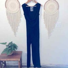 Young fabulous broke dk navy blue cowlneck jumpsuit medium