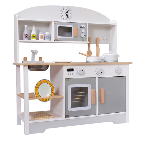 Play Kitchen Kids Cookware Microwave Toy Gift Play Set For Boys Girls Age 3-8 - Picture 15 of 17