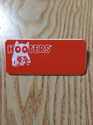 Nuevo Auténtico Uniforme de Niña Hooters Etiqueta con Nombre en Blanco Grabable o Marcador de Uso - Imagen 3 de 10