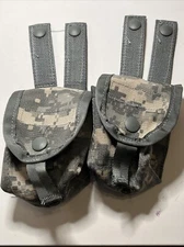 (NEW) 2 PACK US Army Hand Grenade Pouch, USGI Digital Camo MOLLE II