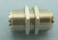 UHF/UHF F/F, 1.125" Long,16 Point Barrel / Bulkhead, Gold Pin, W / Nuts - 3 Pack