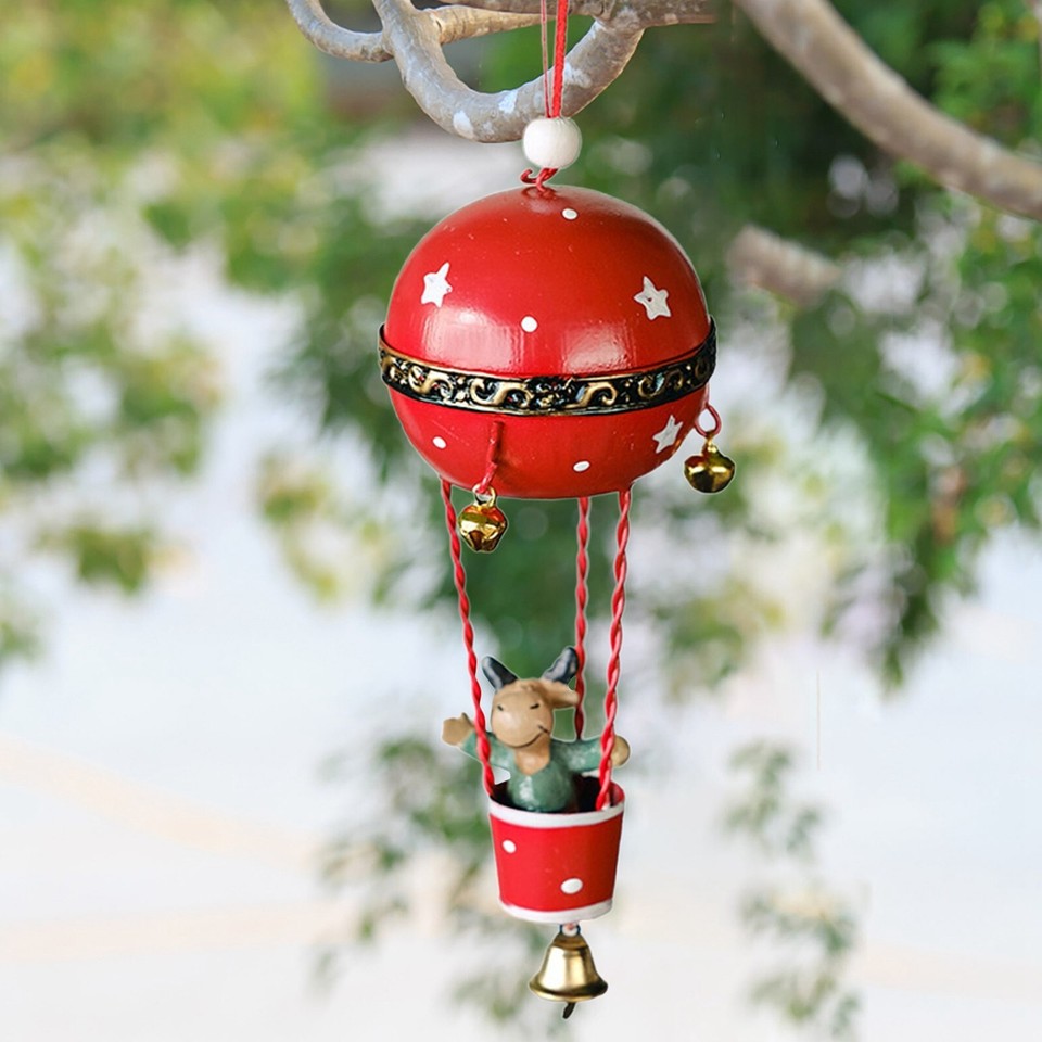 Christmas Tree Hot Air Balloon Snowman Santa Decoration Small Pendant