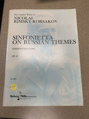 Rimsky Korsakov Sinfonietta on Russian themes 31 Full Orchestra Conductor Score