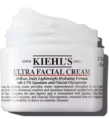 KIEHL'S Kiehls 125ml Ultra Facial Cream Skincare Moisturiser Hydrating Deep Cleaning
