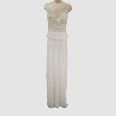 $7900 Galia Lahav Women Ivory Stacy Silk Floral Lace Wedding Gown Dress Size 40