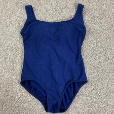 Longitude Swimsuit Womens Large 12 Blue One-Piece Padded Wide Strap