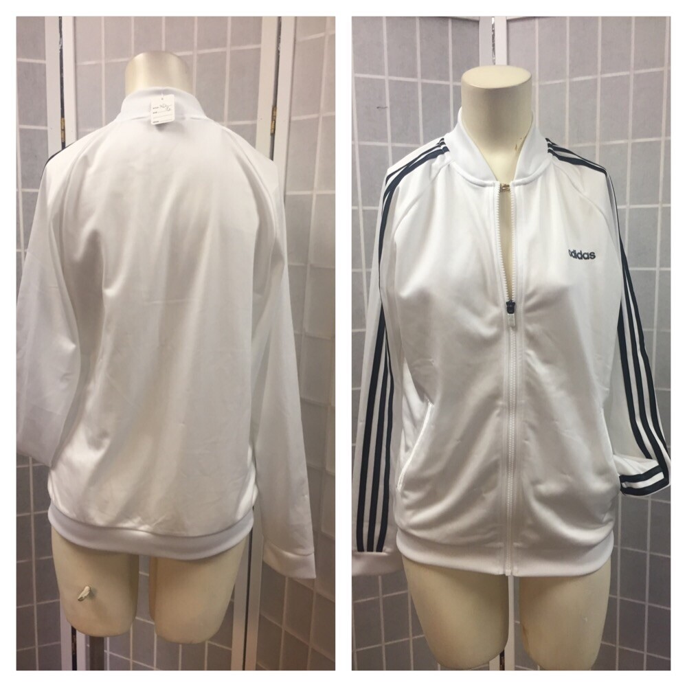 Adidas, Women, Sport Jacket, White/black, Full Zipper, New With