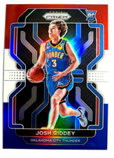 2021-2022 Panini Prizm NBA Josh Giddey Red White Blue RC SP #301 BULLS OKC