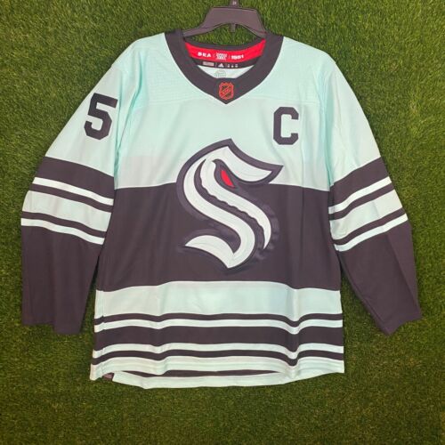 Adidas Mens 56 NHL Seattle Kraken Mark Giordano Reverse Jersey H52325 MSRP $240 - Picture 2 of 7