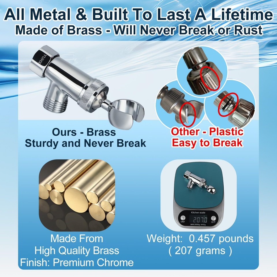 Shower Head Handheld with All Metal Showerhead Holder,High Pressure