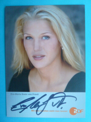 -ke- Eva-Maria Grein von Friedl, ZDF autograph card