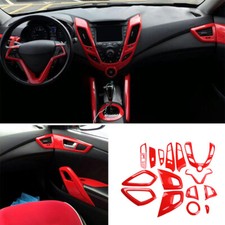 For Hyundai Veloster 12-2017 Red Abs Car Interior Accessories Full Set Trim 15pc