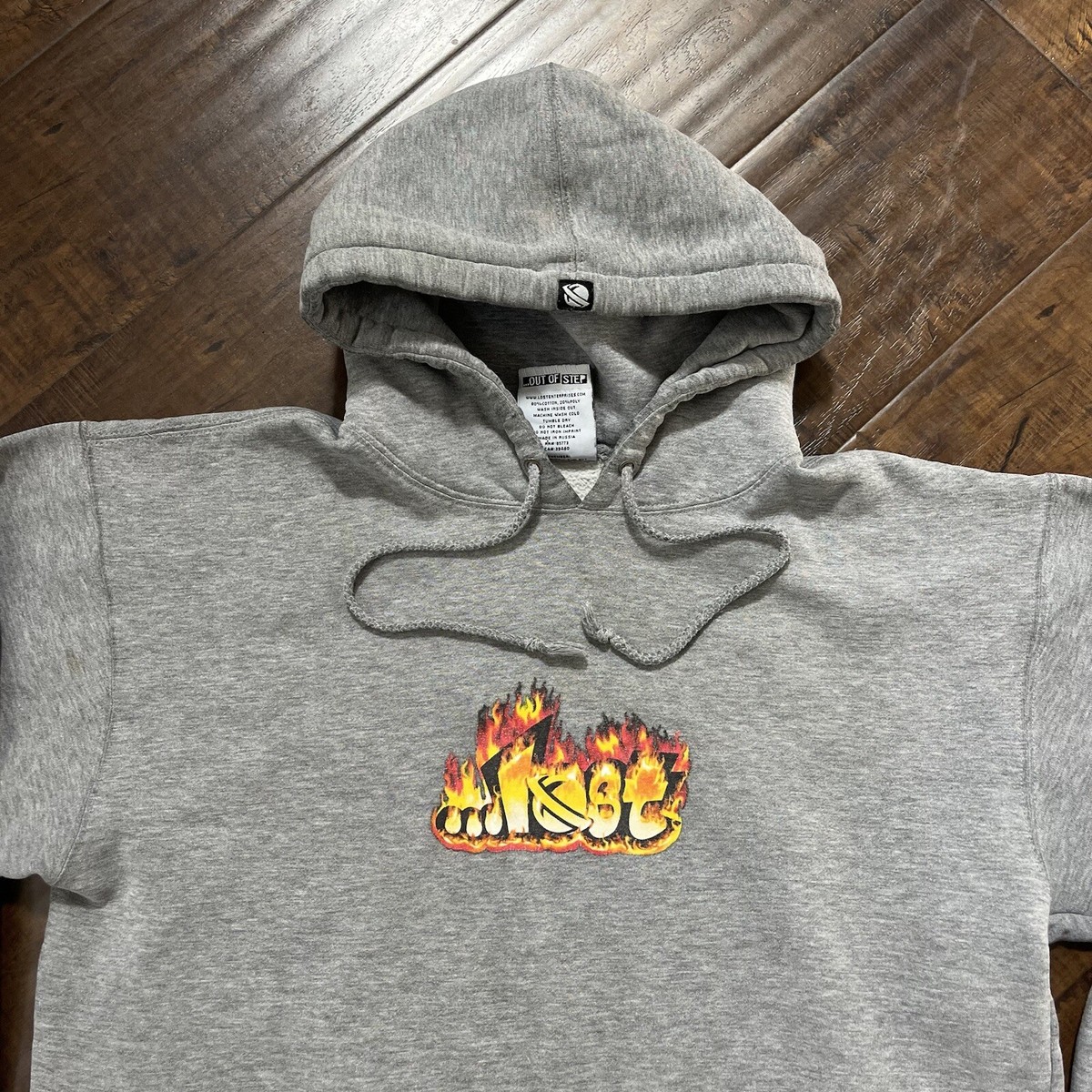 Vintage 90s Lost Enterprises Flame Hoodie Sweatshirt