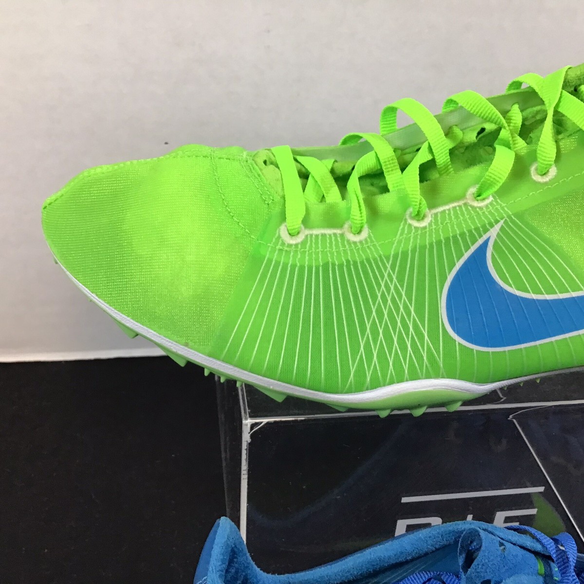 Size 12.5 - Nike Zoom Victory Blue Glow Electric Green for sale