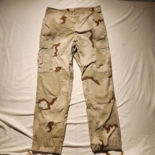 US Army Pants Medium Regular 34x31 Beige Tri Color Desert Camo Cargo Uniform